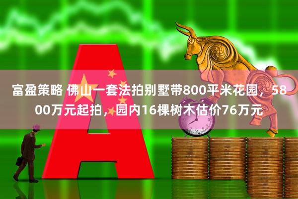 富盈策略 佛山一套法拍别墅带800平米花园，5800万元起拍，园内16棵树木估价76万元